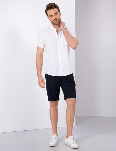 Lacivert Standart Fit Bermuda Şort - 50209165006