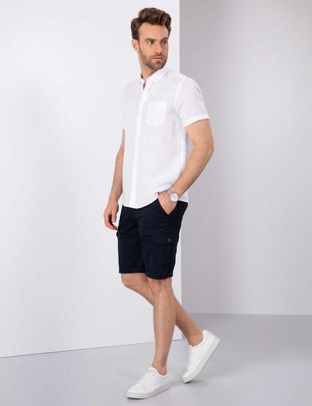 Lacivert Standart Fit Bermuda Şort - 50209165006