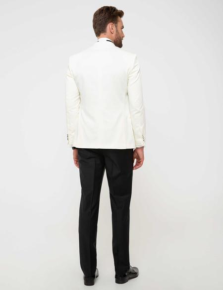 Ekru Yelekli Damatlık Smokin - 50209194050