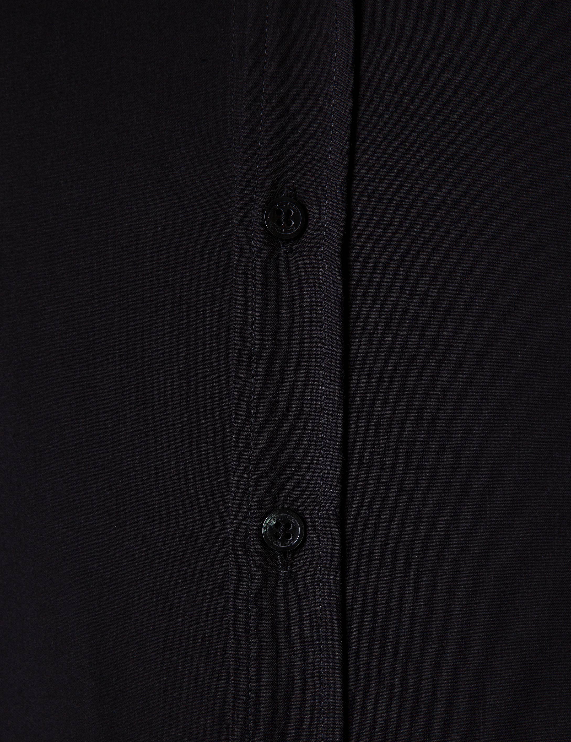 Siyah Slim Fit Basic Gömlek