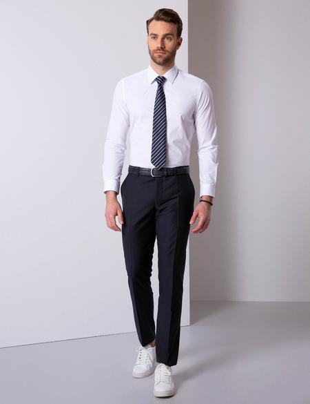 Beyaz Slim Fit Basic Gömlek - 50209272019