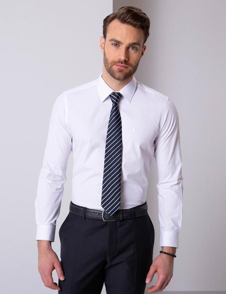 Beyaz Slim Fit Basic Gömlek - 50209272019