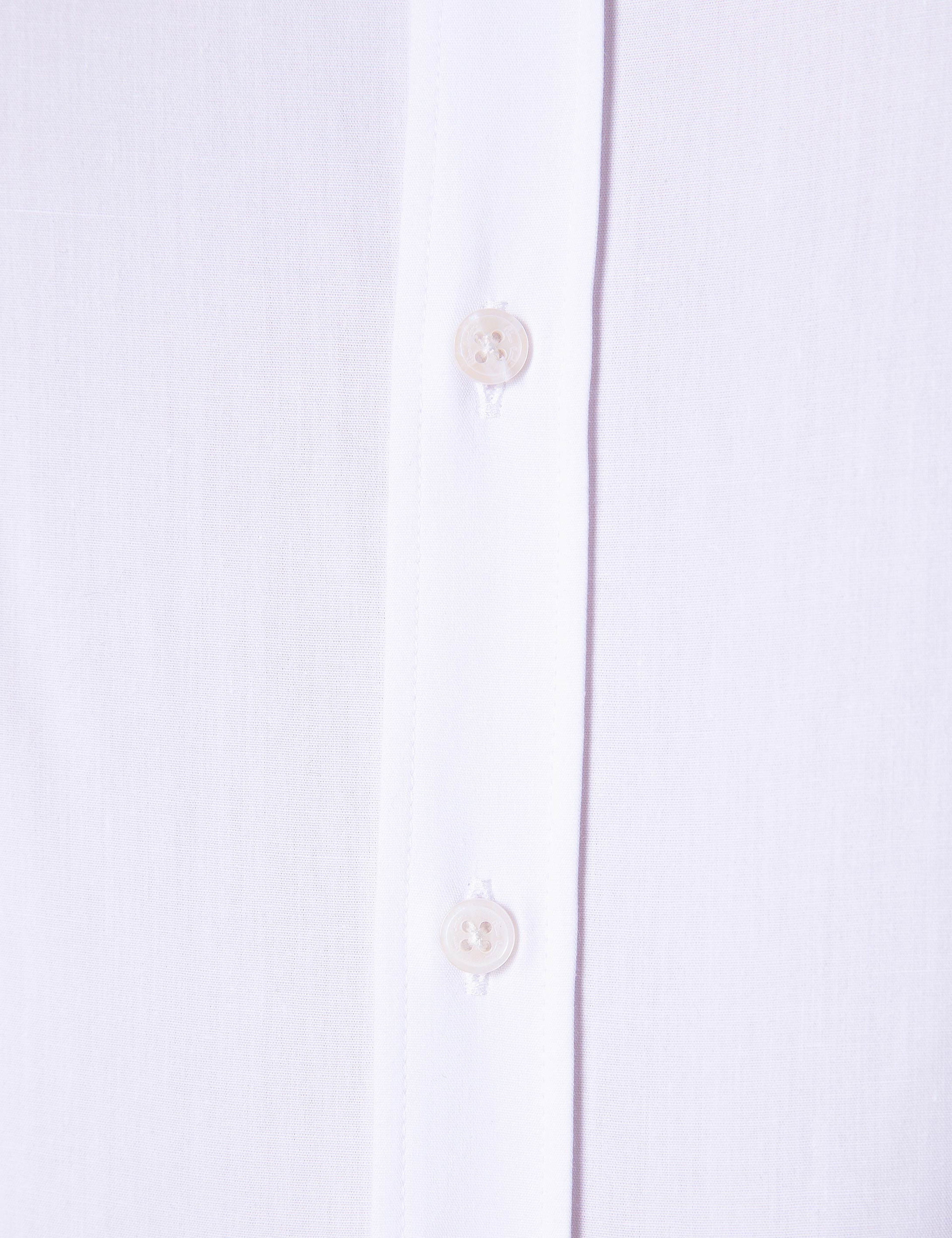 Beyaz Slim Fit Basic Gömlek - Image 5