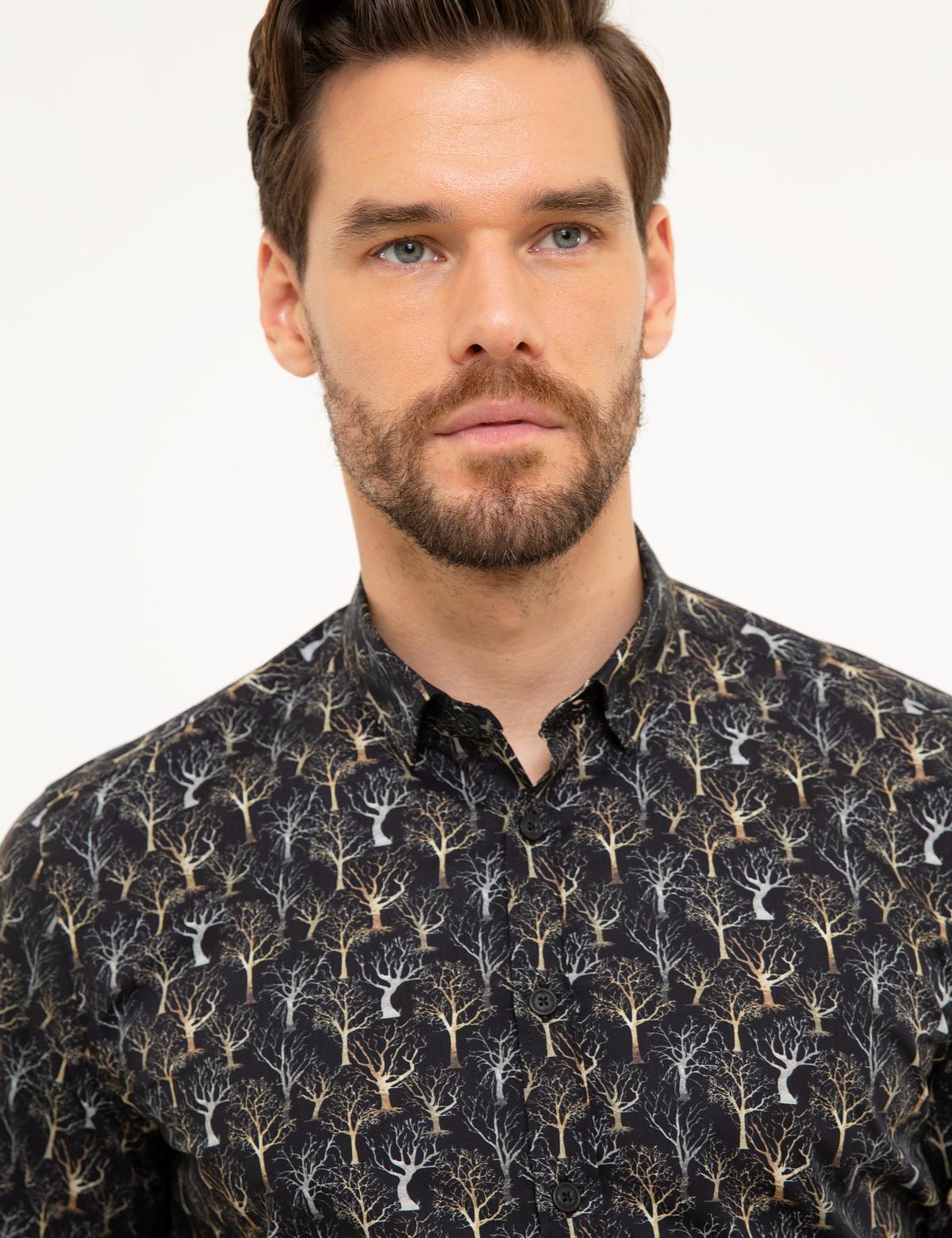 Siyah Slim Fit Gömlek