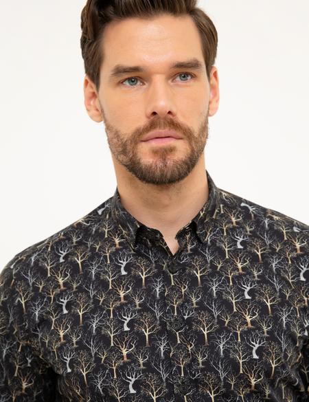 Siyah Slim Fit Gömlek - 50209322023