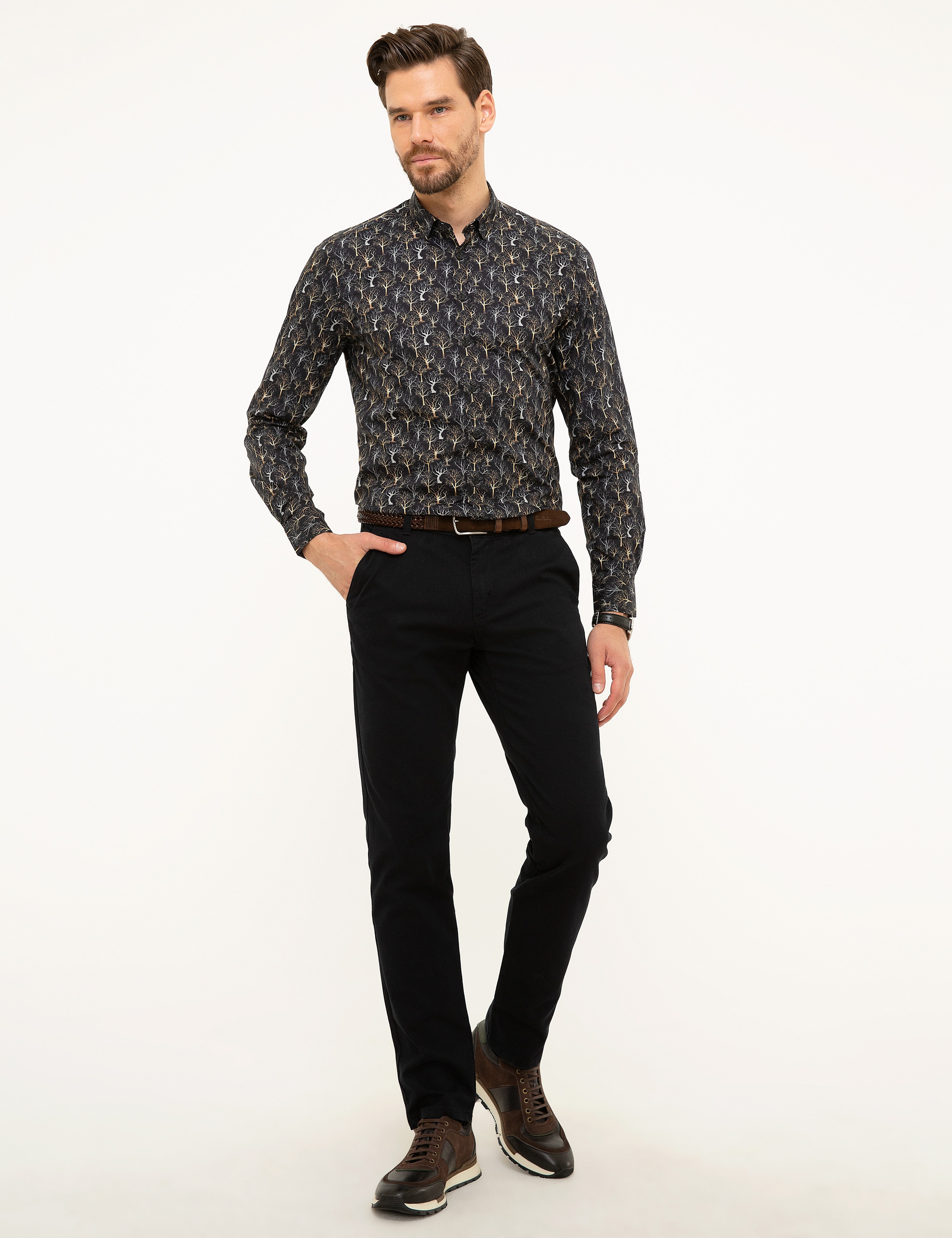 Siyah Slim Fit Gömlek - Image 4