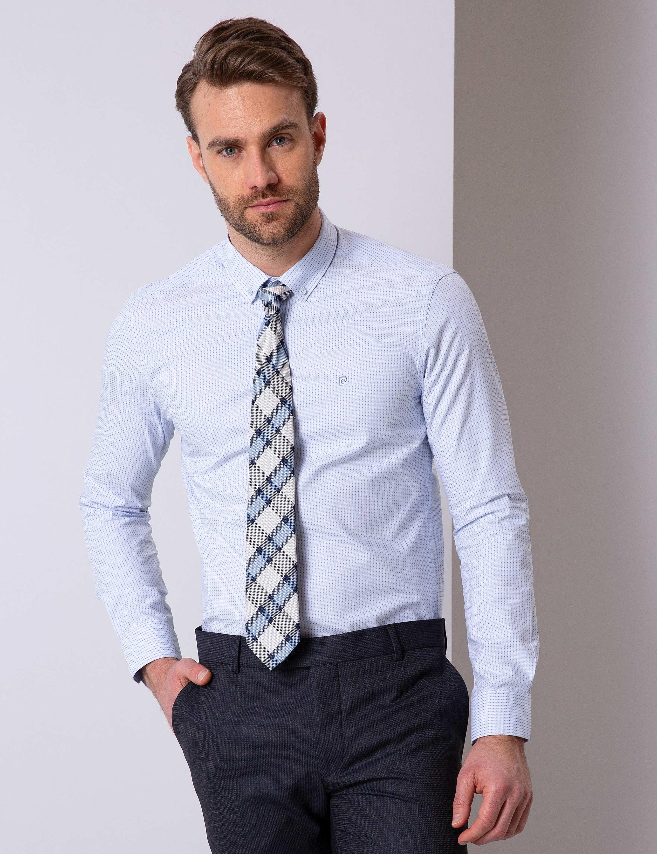 Mavi Slim Fit Gömlek