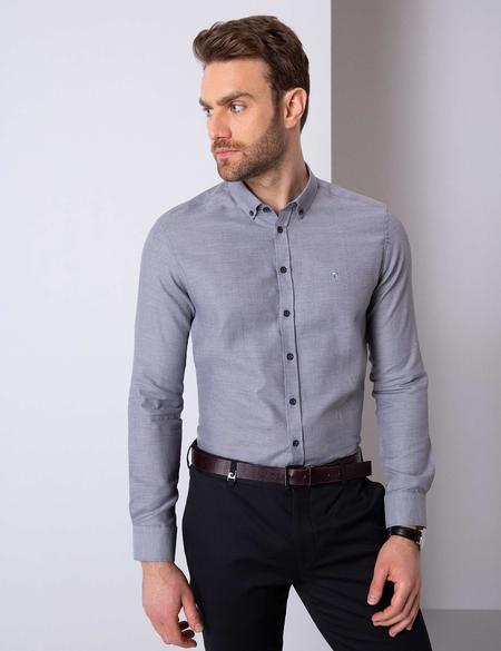 Gri Slim Fit Gömlek - 50209448001