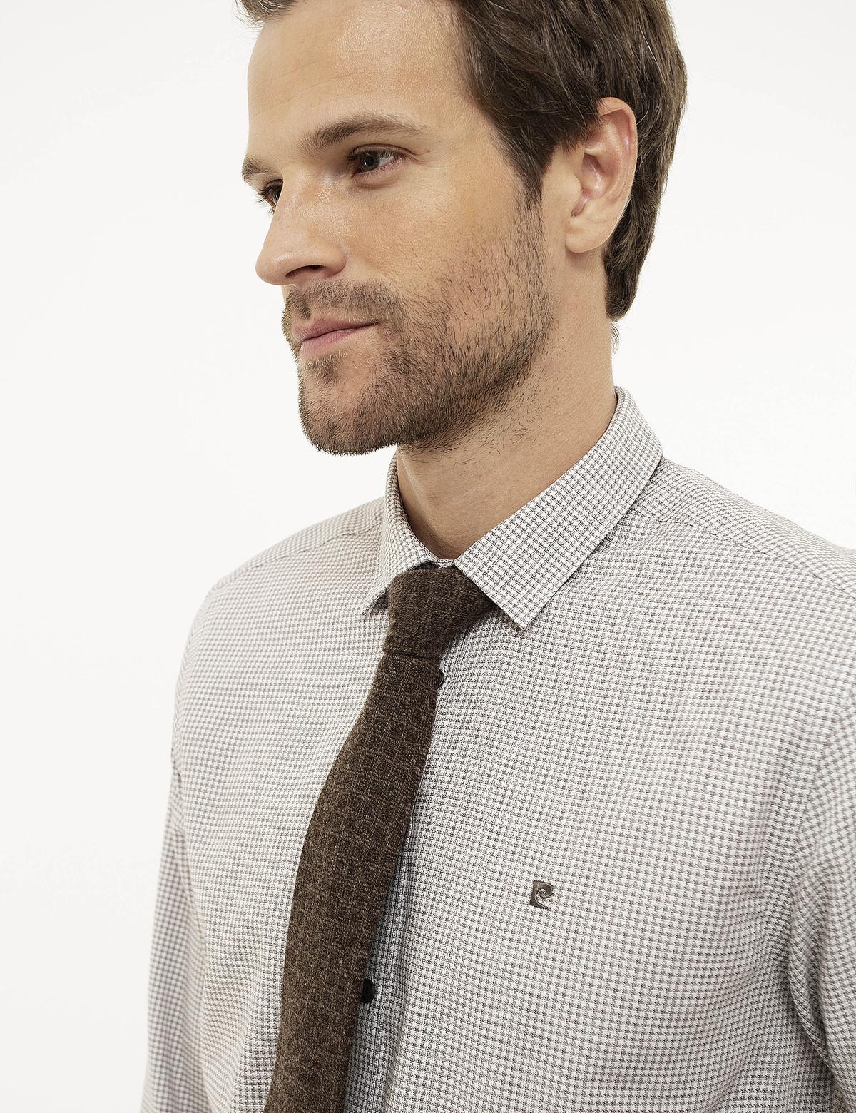 Kahverengi Slim Fit Gömlek - 50209596012