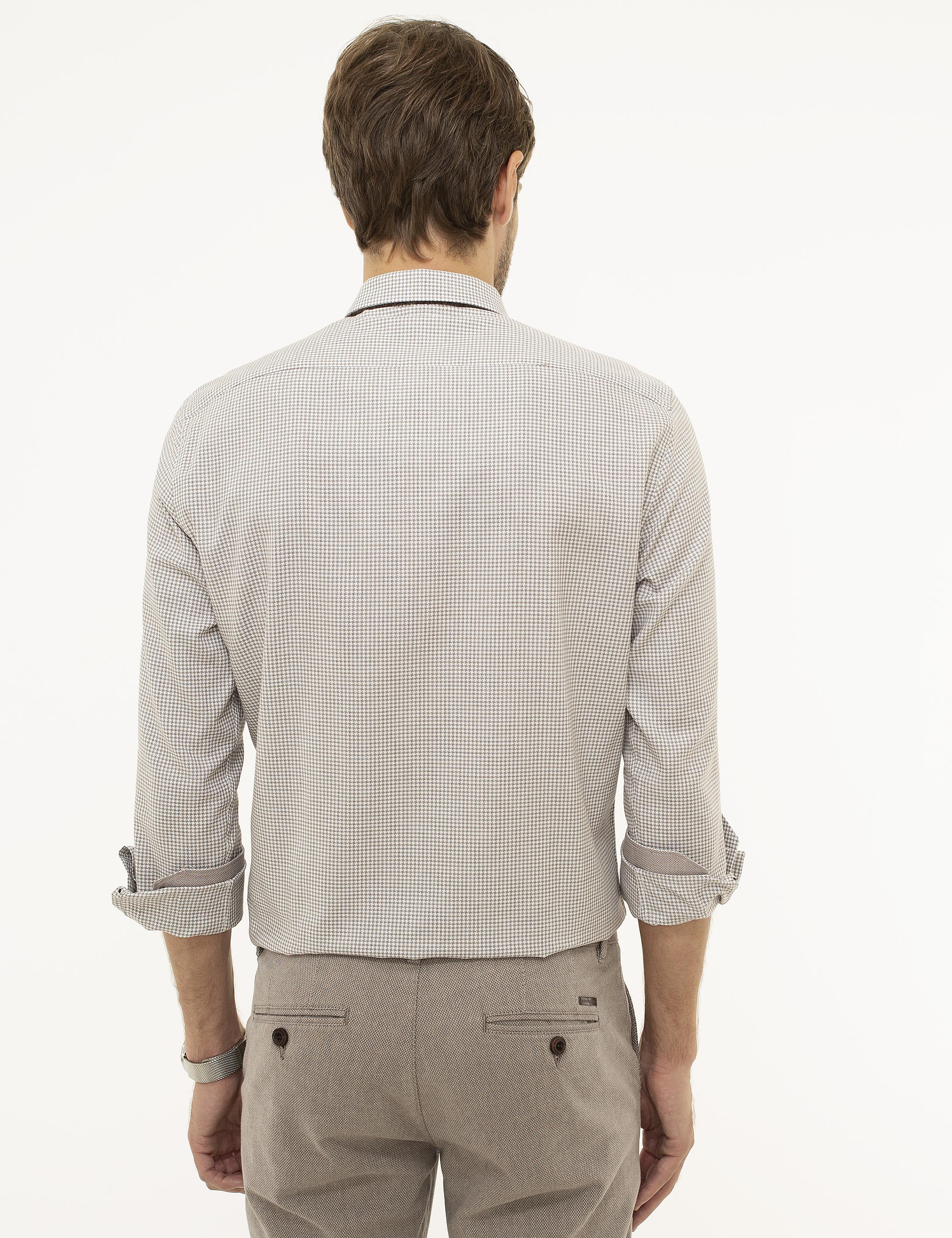 Kahverengi Slim Fit Gömlek