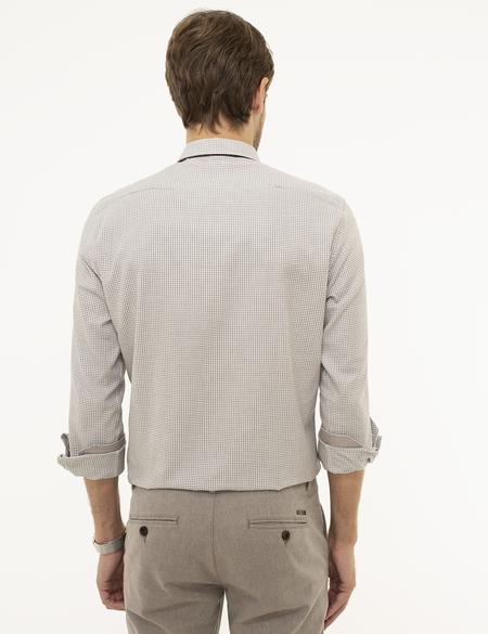 Kahverengi Slim Fit Gömlek - 50209596012