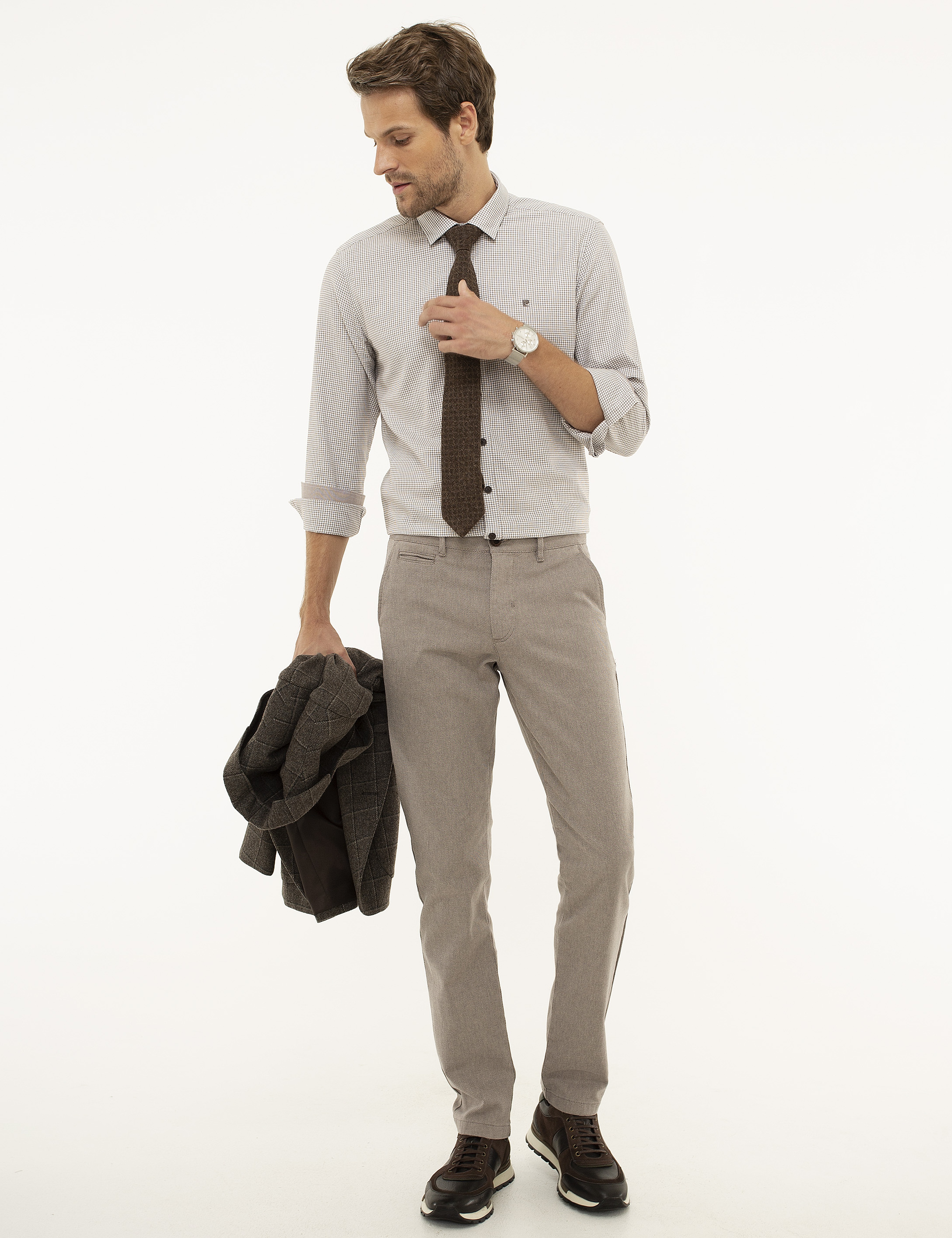 Kahverengi Slim Fit Gömlek - Image 4