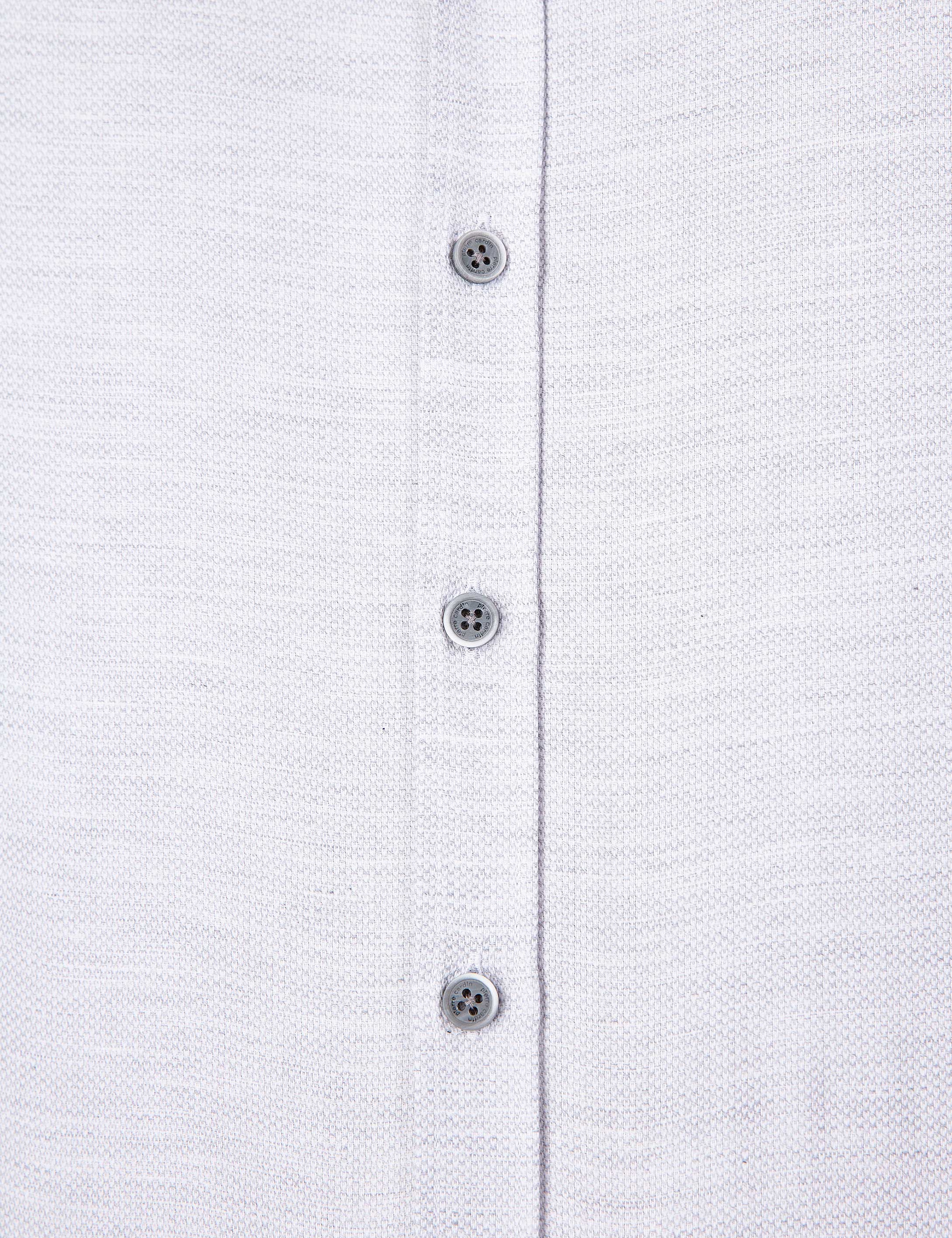 Gri Slim Fit Oxford Gömlek - Image 6