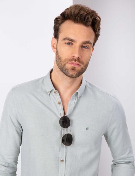 Yeşil Slim Fit Oxford Gömlek - 50209699044