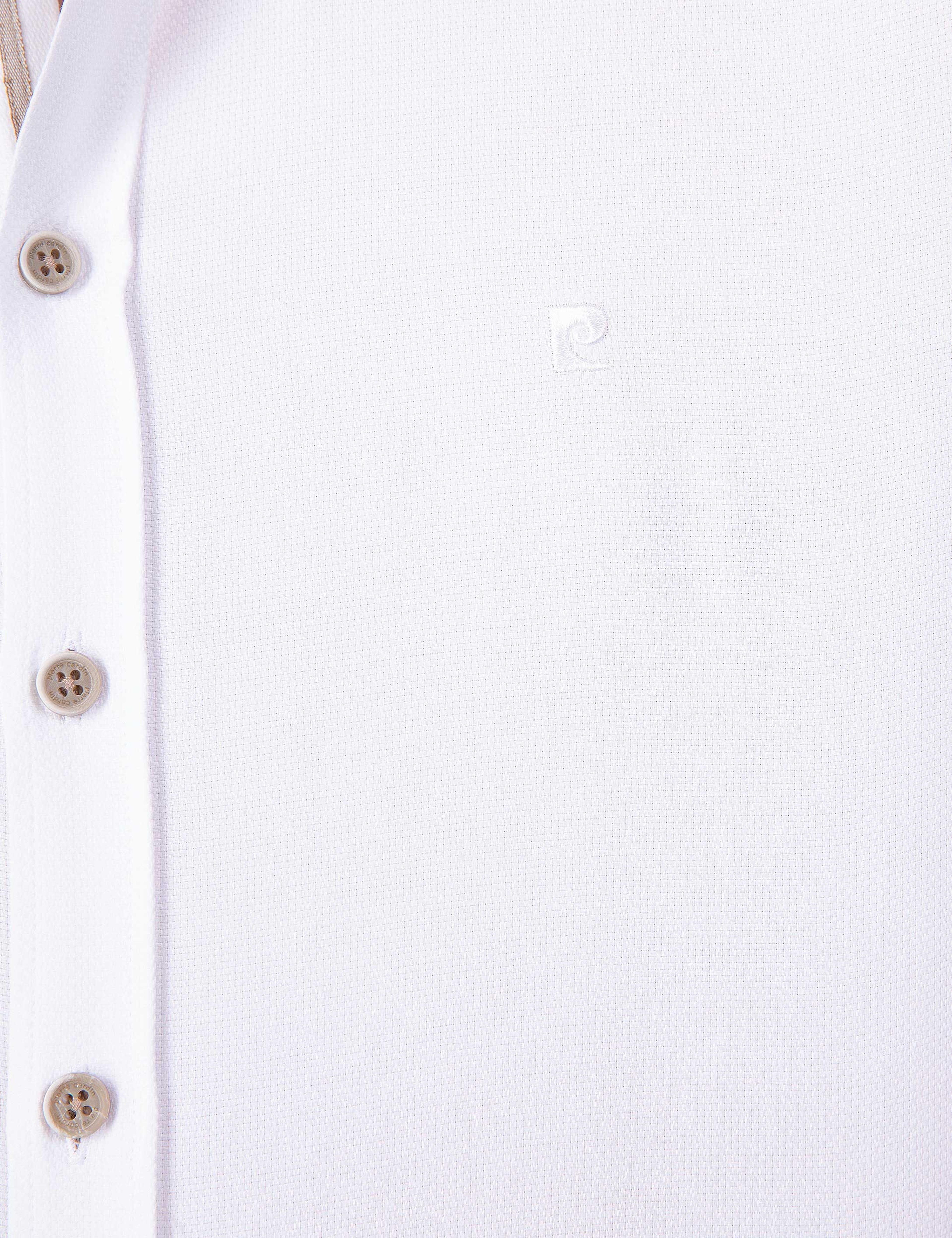Beyaz Slim Fit Oxford Gömlek - Image 5