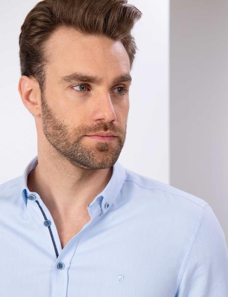 Açık Mavi Slim Fit Oxford Gömlek - 50209699029