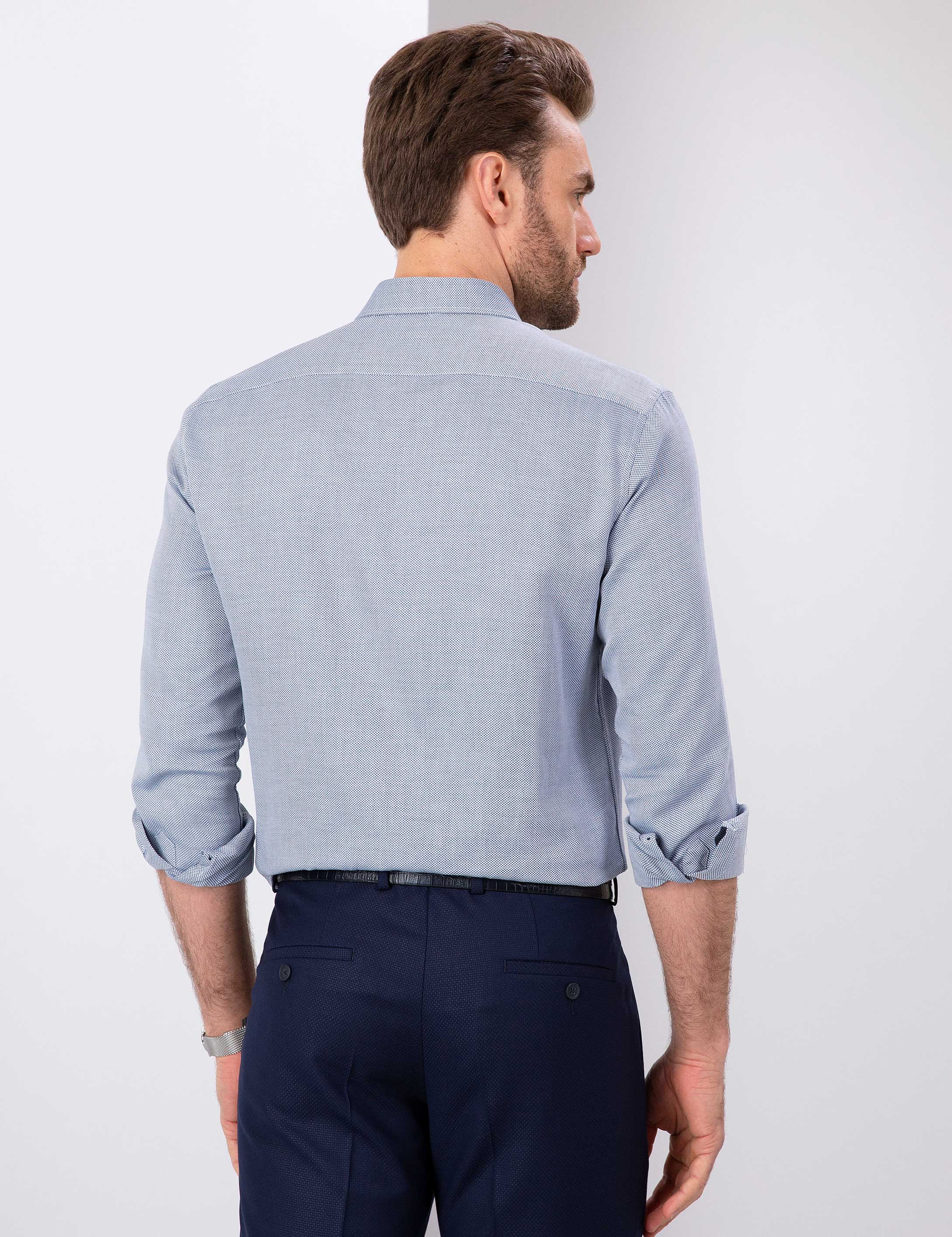 Mavi Slim Fit Oxford Gömlek - Image 3