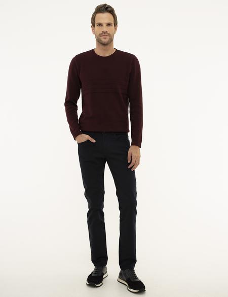 Lacivert Slim Fit Kanvas Pantolon - 50209769065