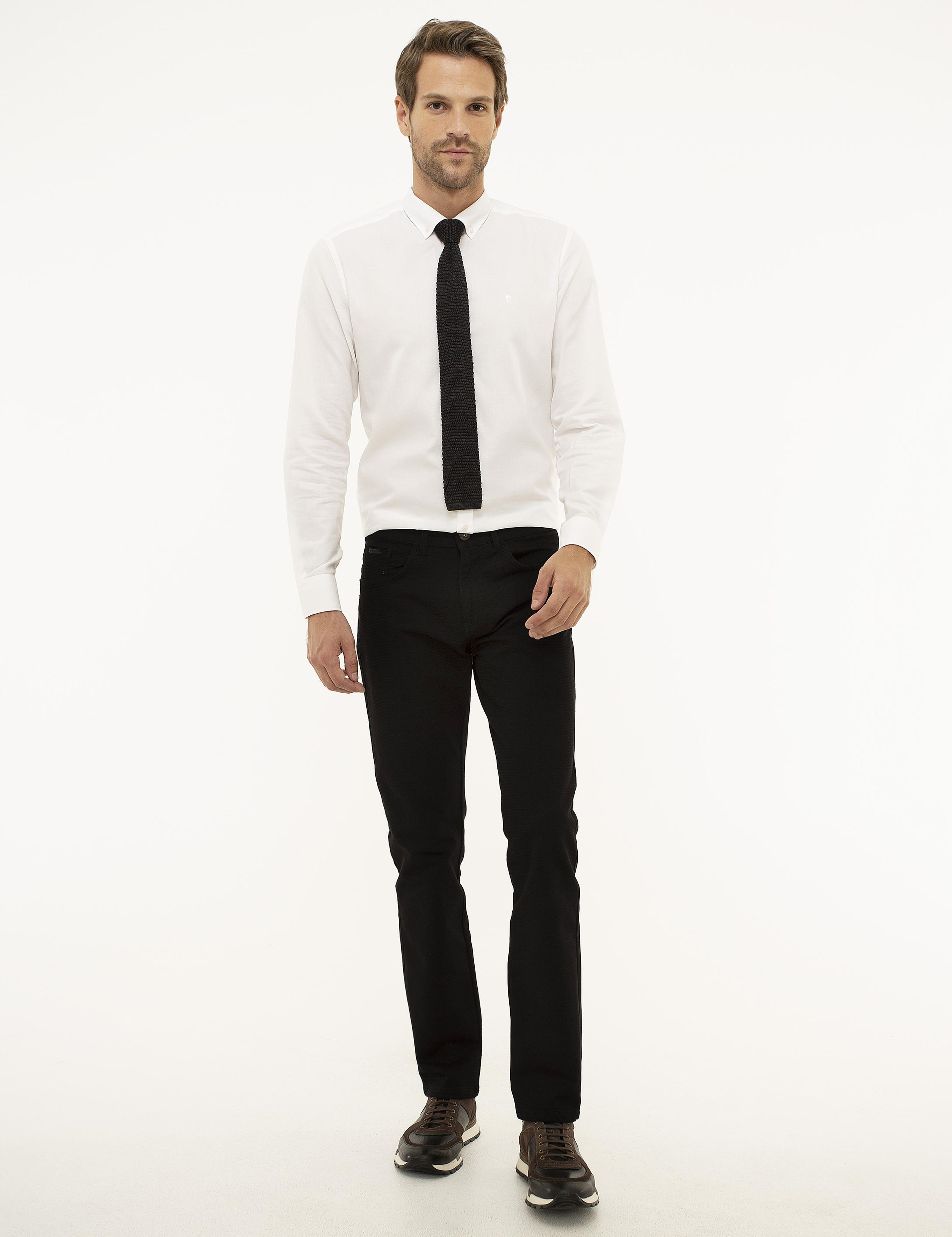 Siyah Slim Fit Chino Pantolon
