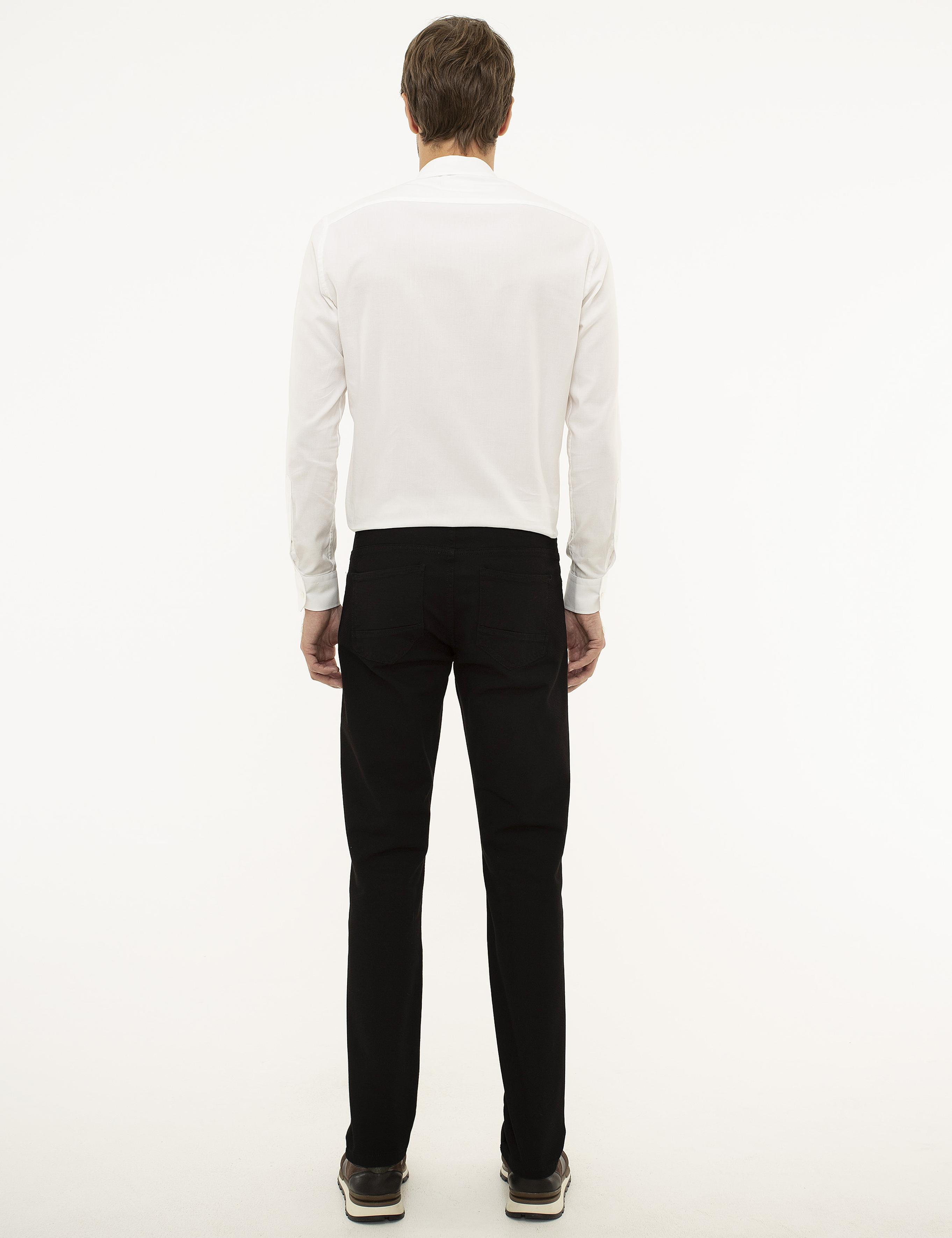 Siyah Slim Fit Chino Pantolon