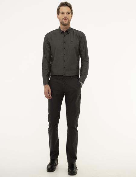 Antrasit Slim Fit Kanvas Pantolon - 50209800099