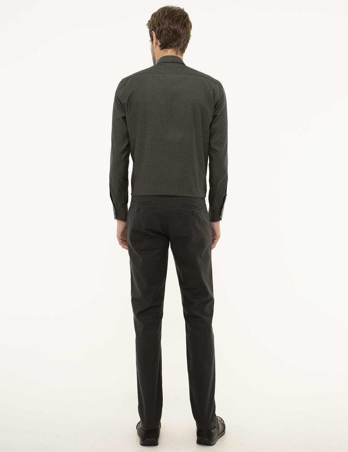 Antrasit Slim Fit Kanvas Pantolon - 50209800099