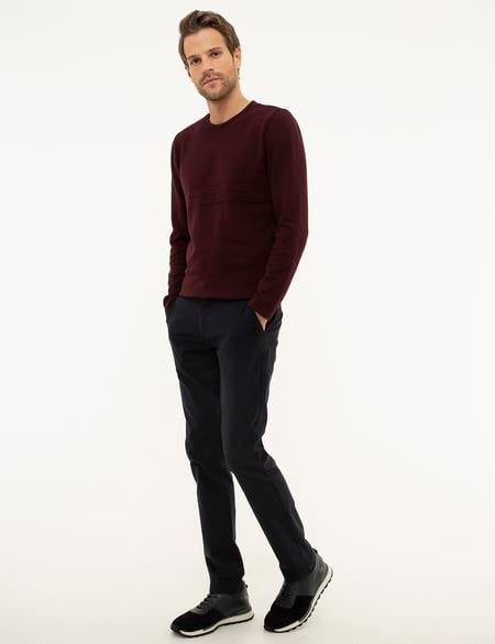 Lacivert Slim Fit Kanvas Pantolon - 50209800144