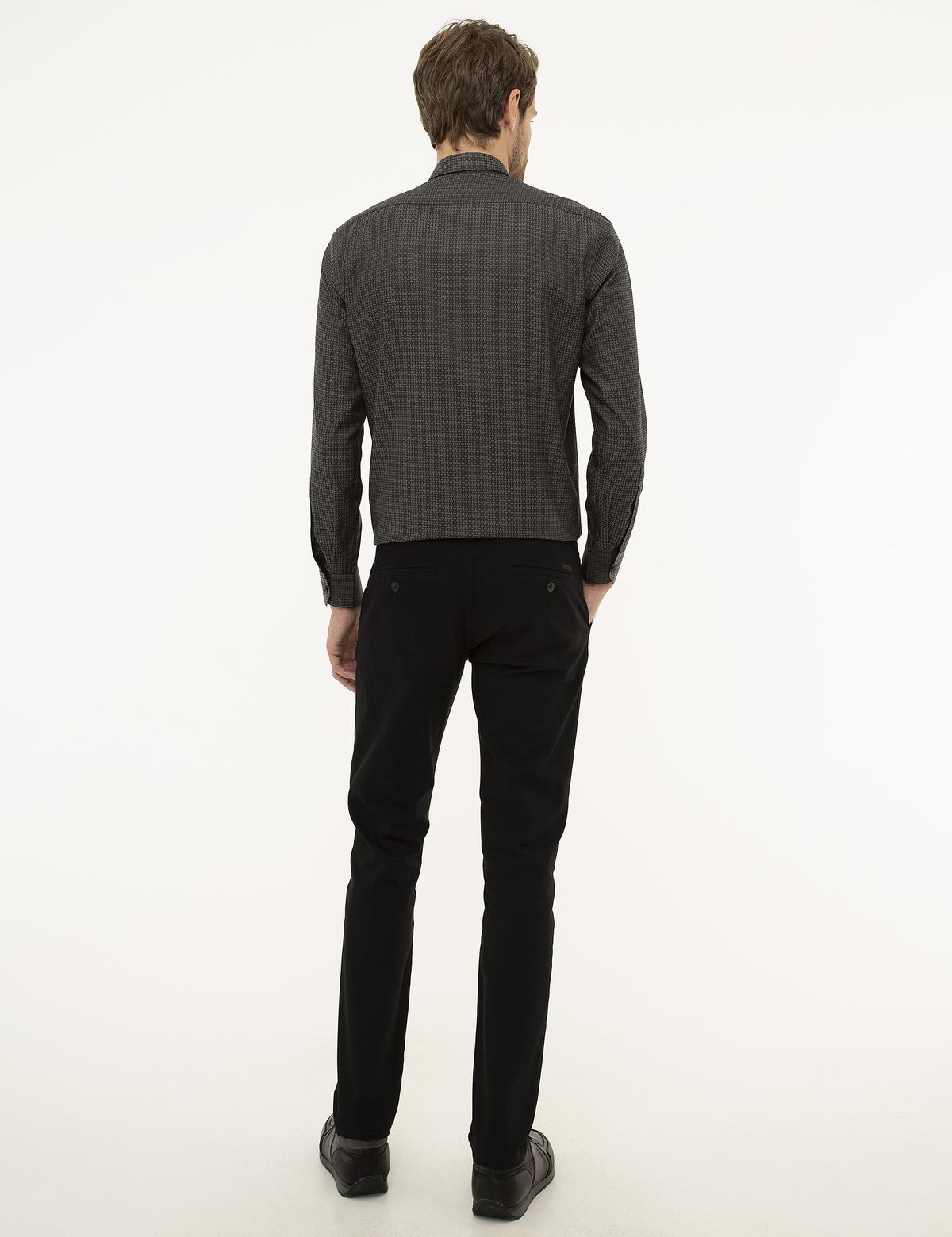 Siyah Slim Fit Chino Pantolon - 50209800153
