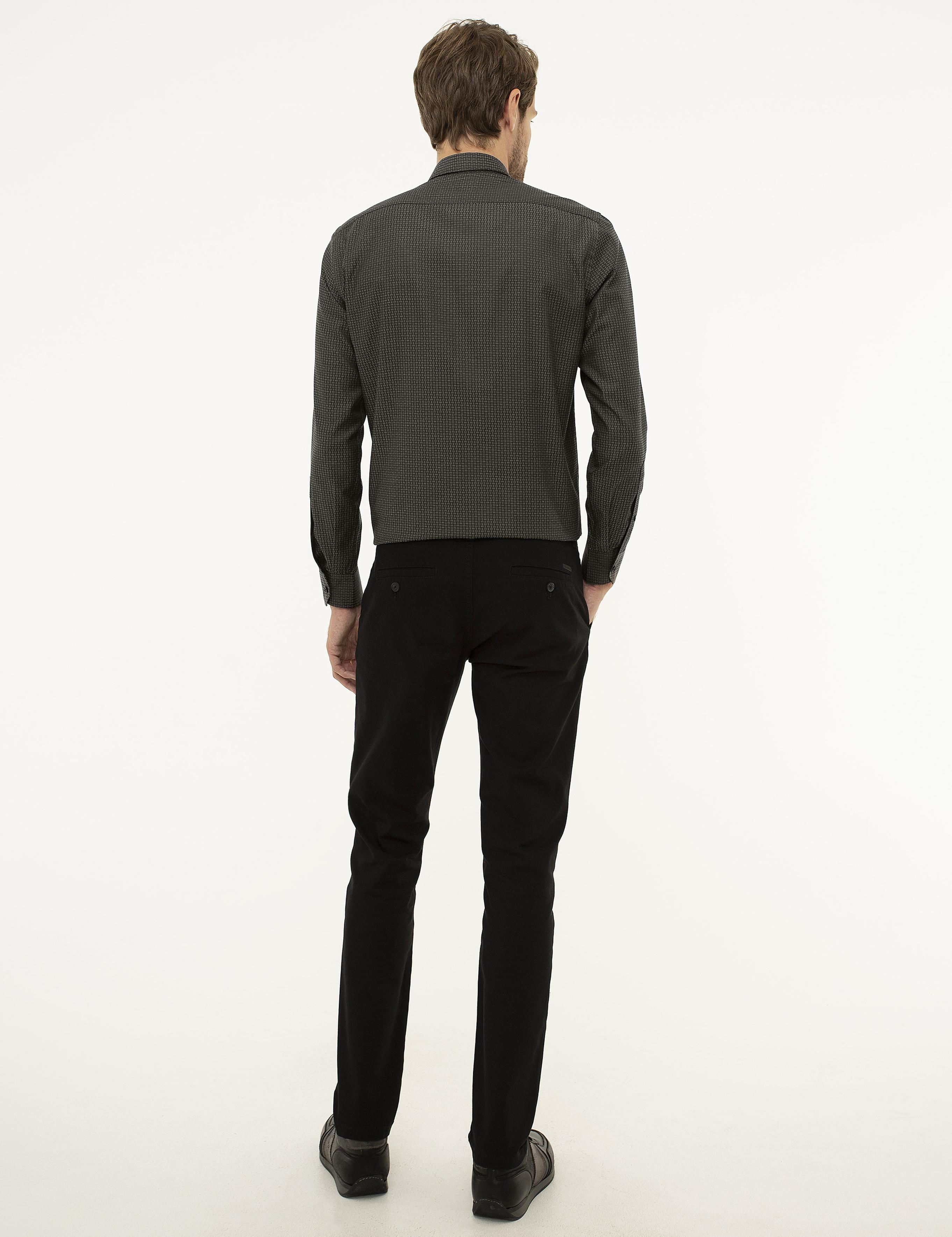 Siyah Slim Fit Chino Pantolon