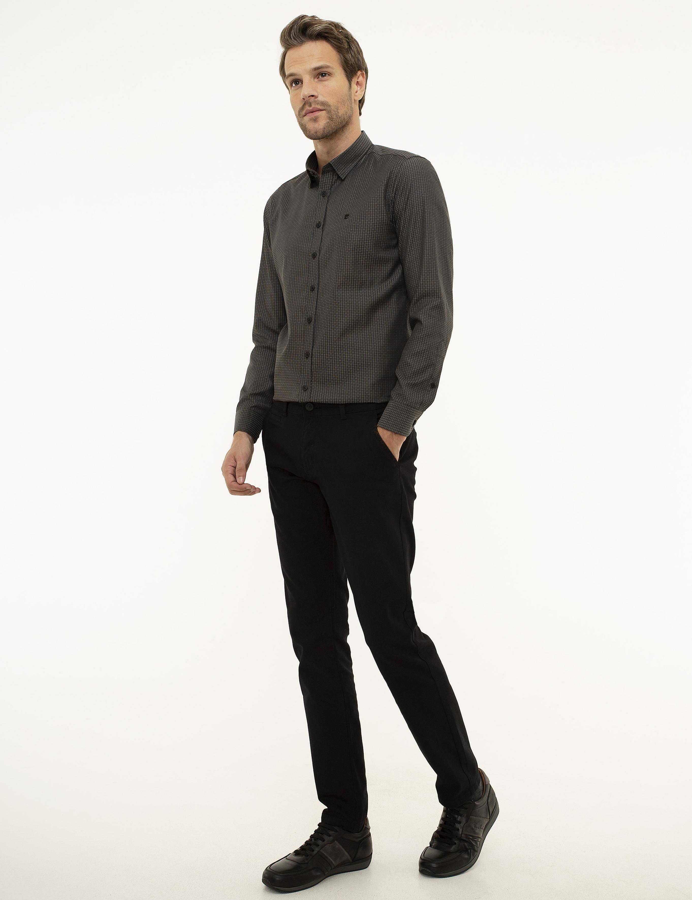 Siyah Slim Fit Chino Pantolon