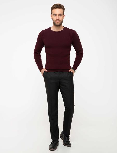 Bordo Slim Fit Triko Kazak - 50209935070