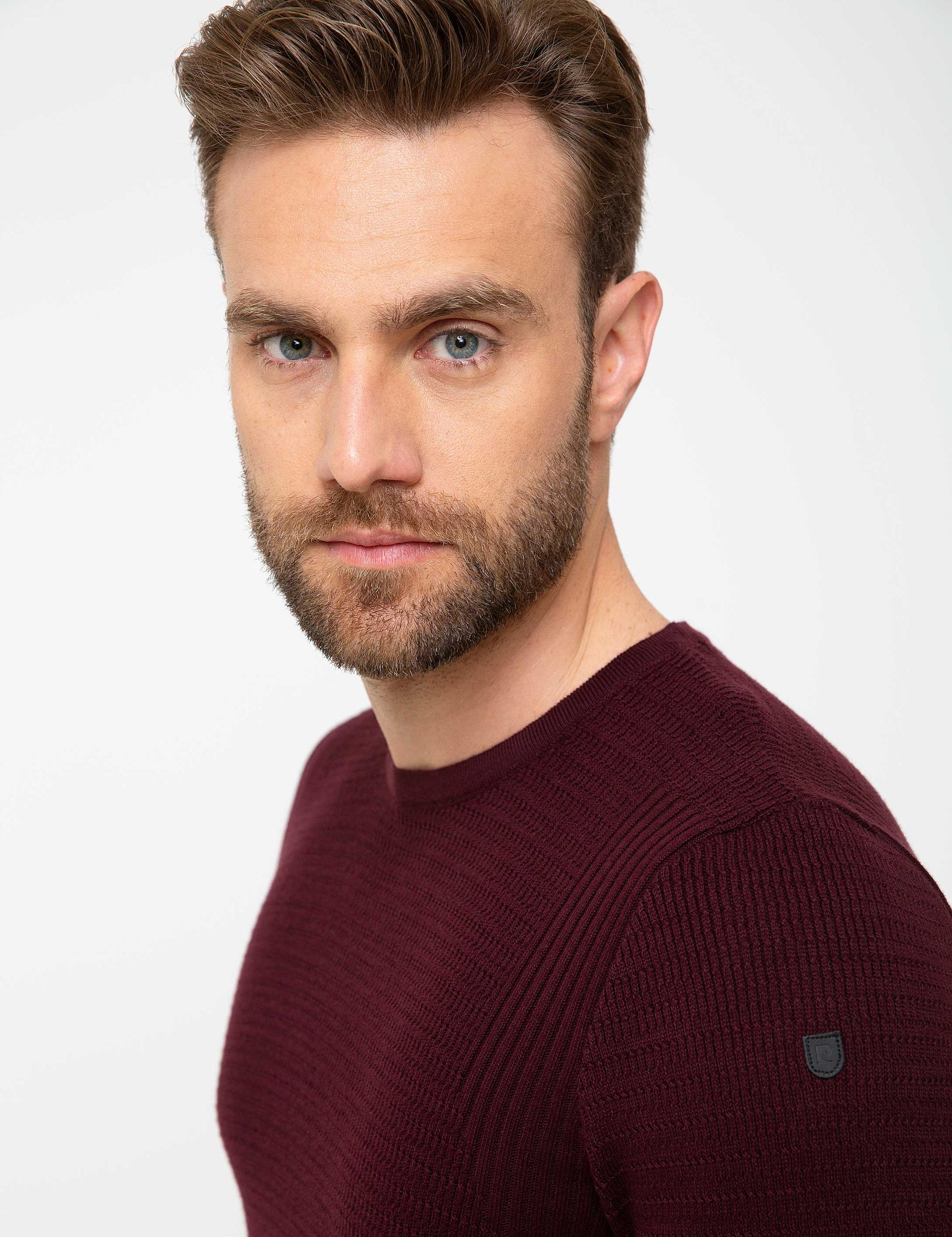 Bordo Slim Fit Triko Kazak