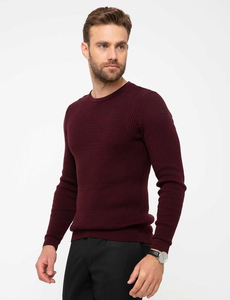 Bordo Slim Fit Triko Kazak - 50209935070