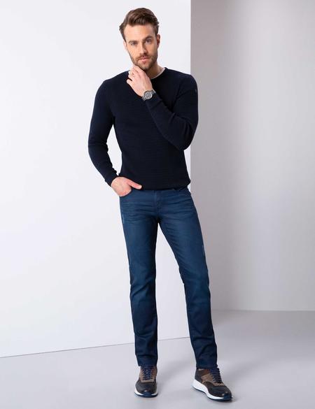 Koyu Lacivert Slim Fit Kazak - 50209935101