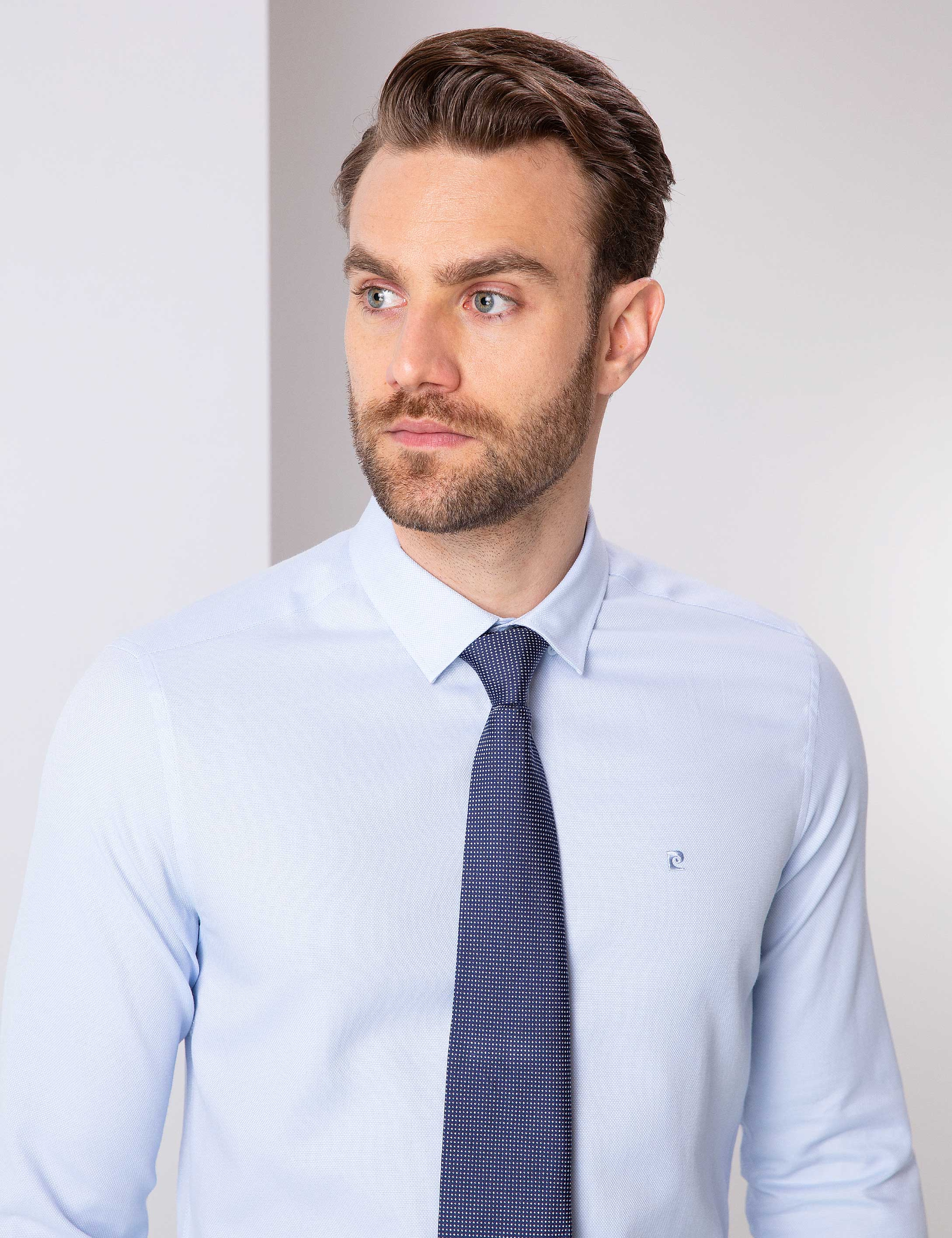 Açık Mavi Slim Fit Uzun Kollu Gömlek