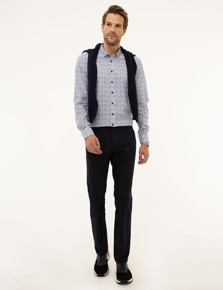 Lacivert Slim Fit Chino Pantolon - 50210077054