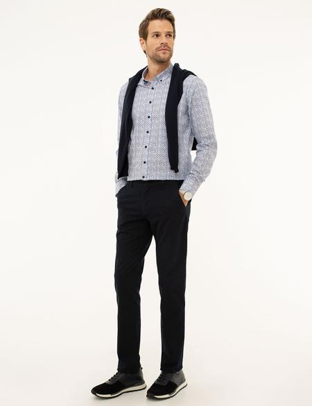 Lacivert Slim Fit Chino Pantolon - 50210077054