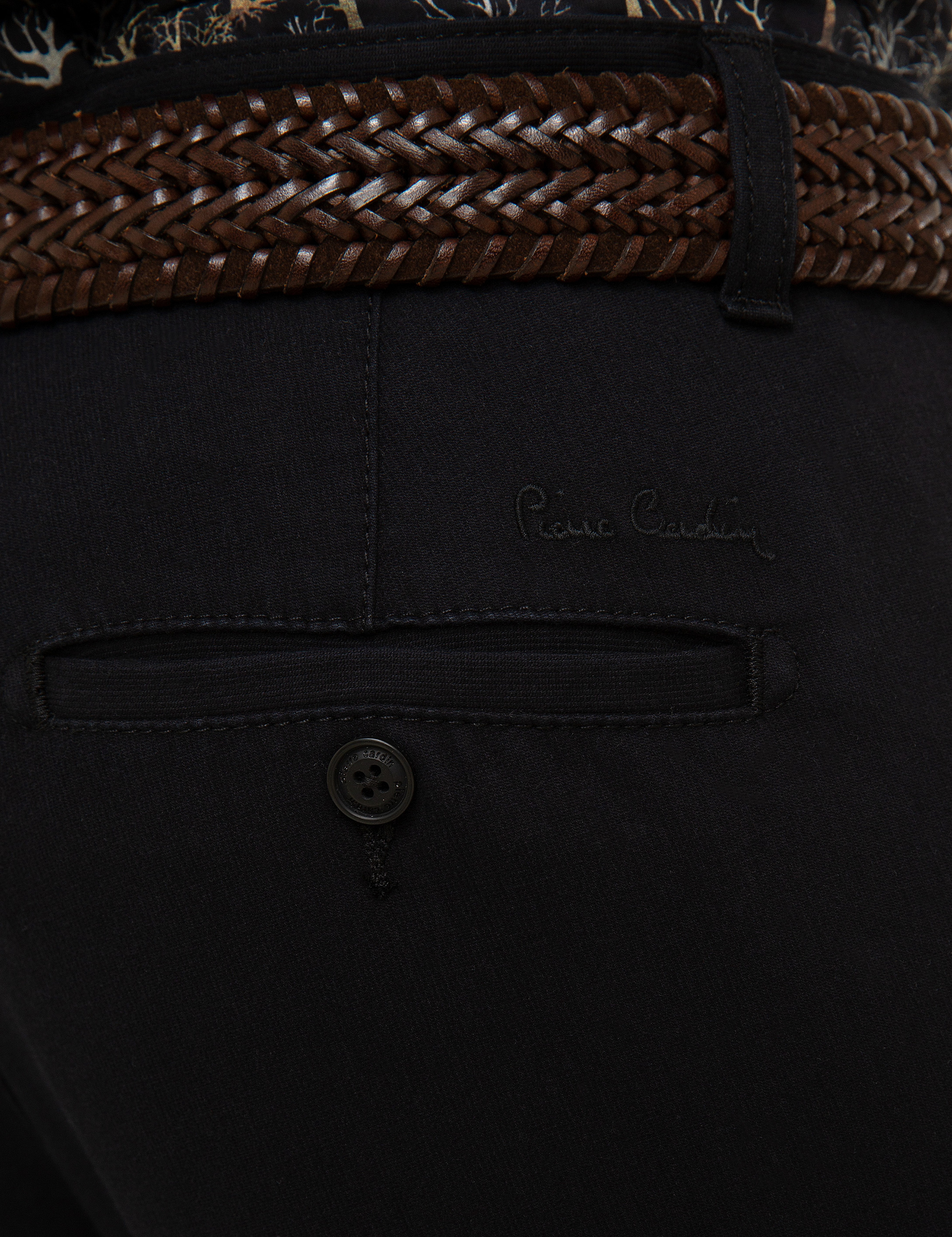 Siyah Slim Fit Chino Pantolon - Image 4