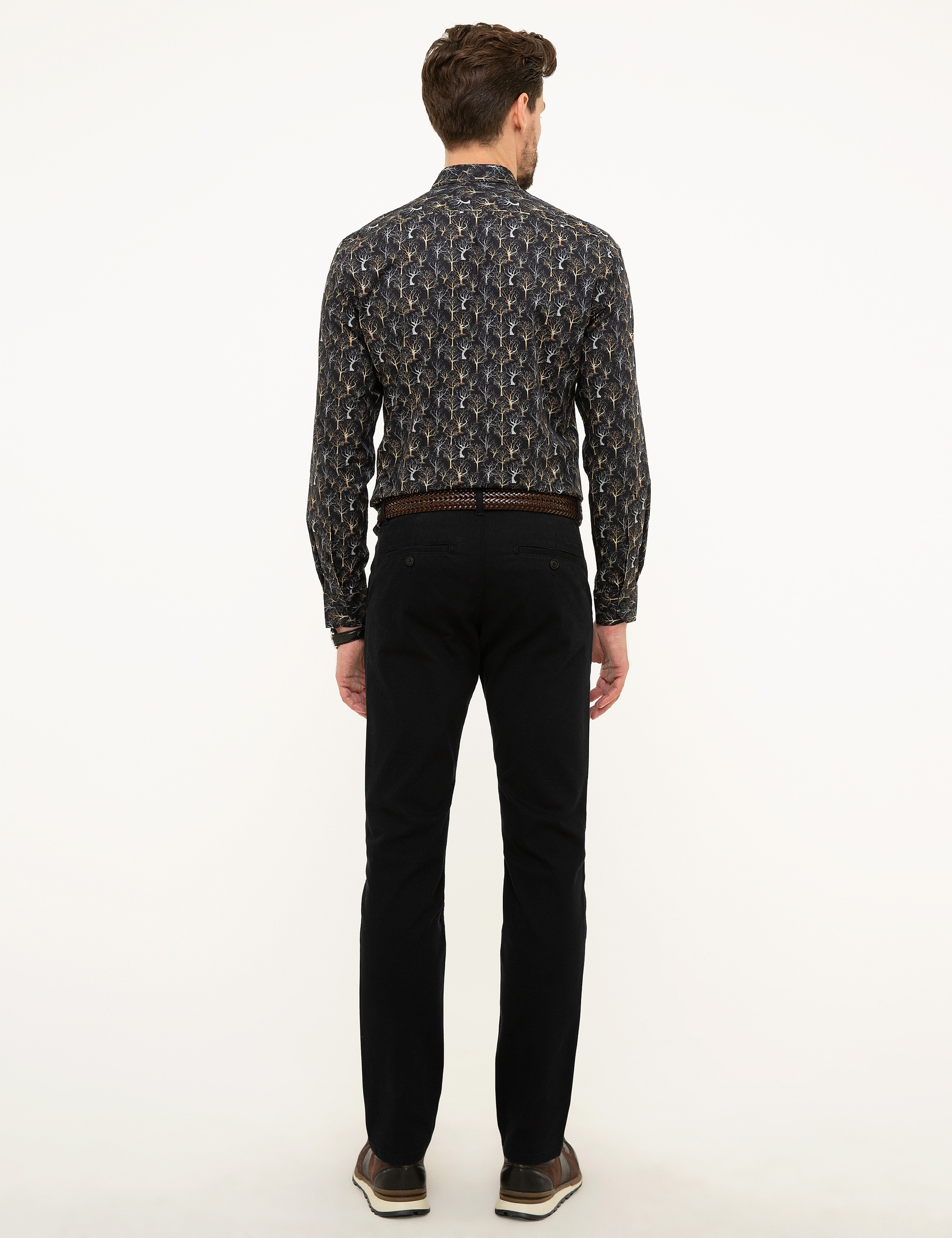 Siyah Slim Fit Chino Pantolon