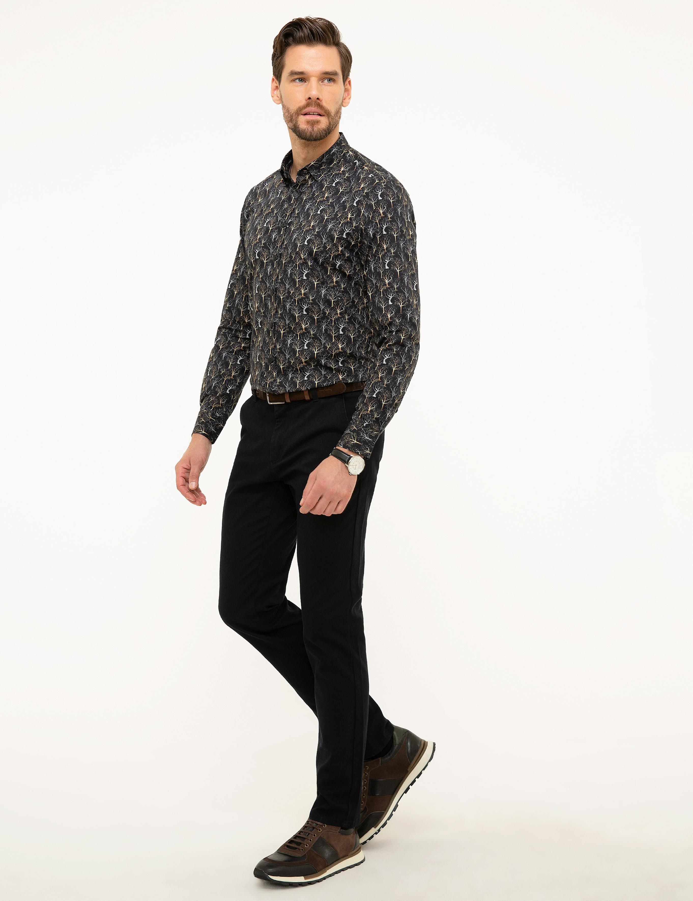 Siyah Slim Fit Chino Pantolon