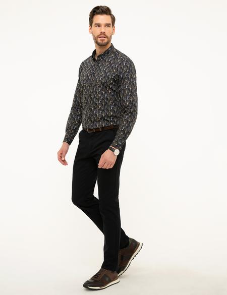 Siyah Slim Fit Chino Pantolon - 50210113119