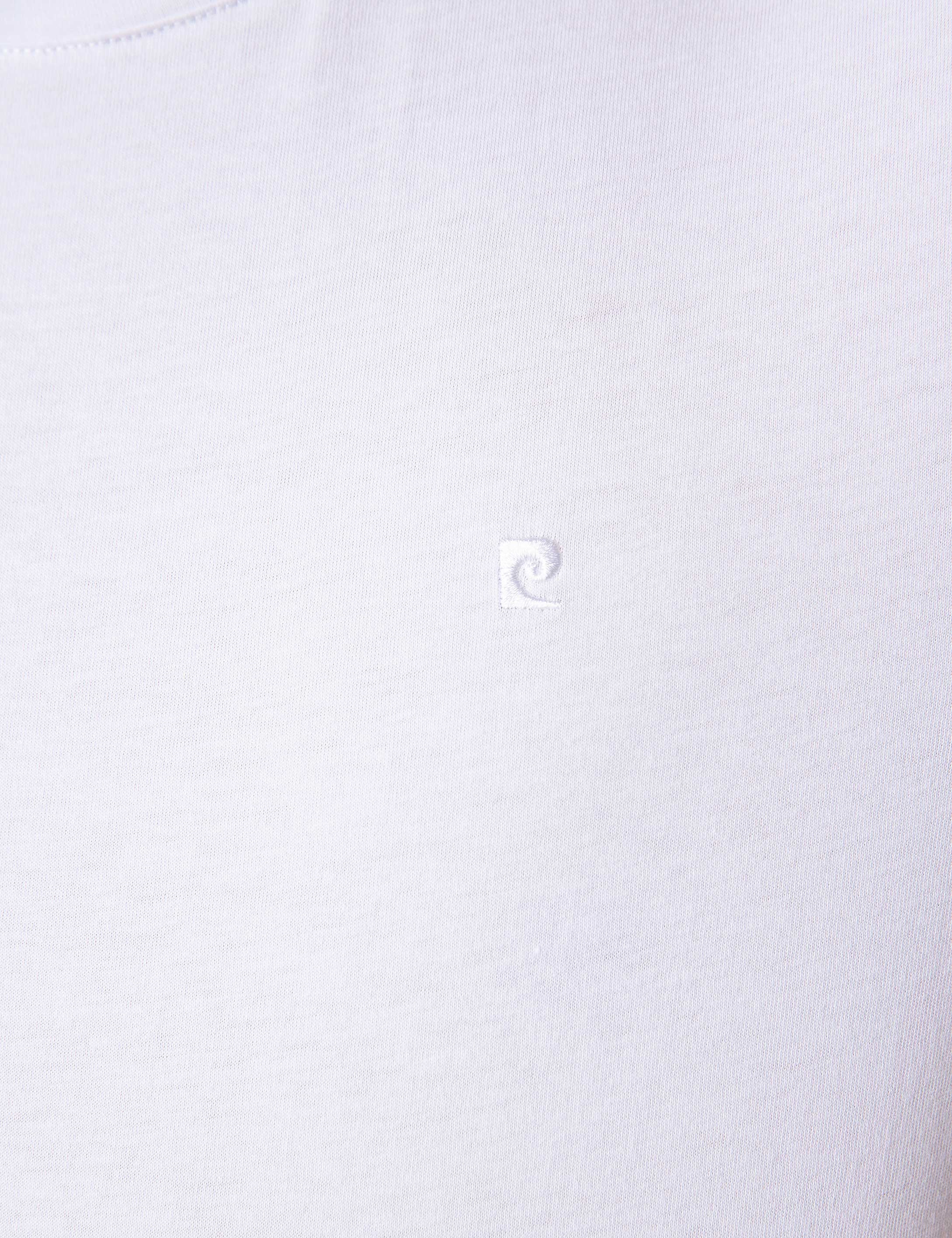 Beyaz Slim Fit Bisiklet Yaka Basic T-Shirt - Image 5