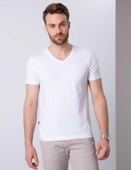 Beyaz Slim Fit T-Shirt - 50210218008