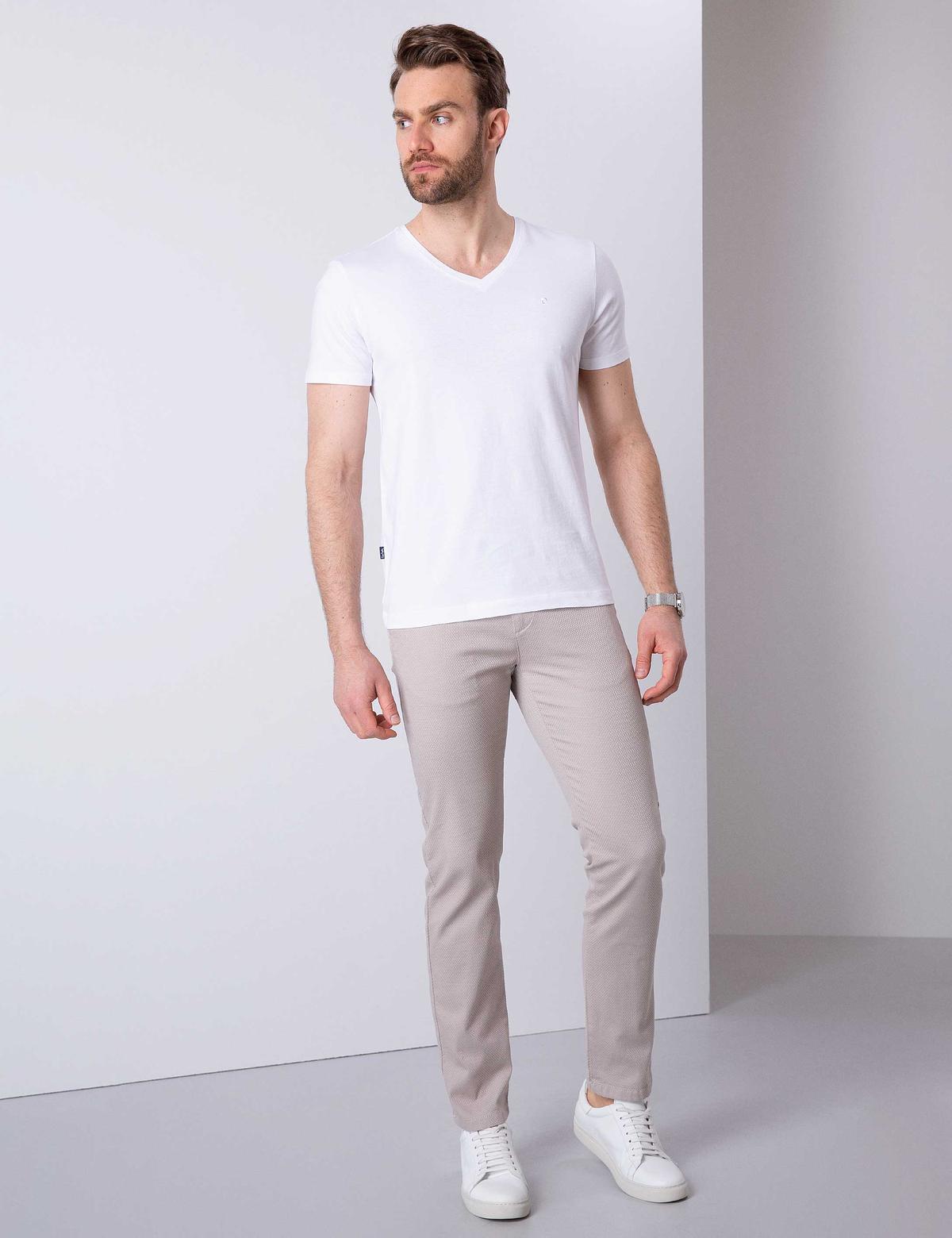 Beyaz Slim Fit T-Shirt - 50210218008