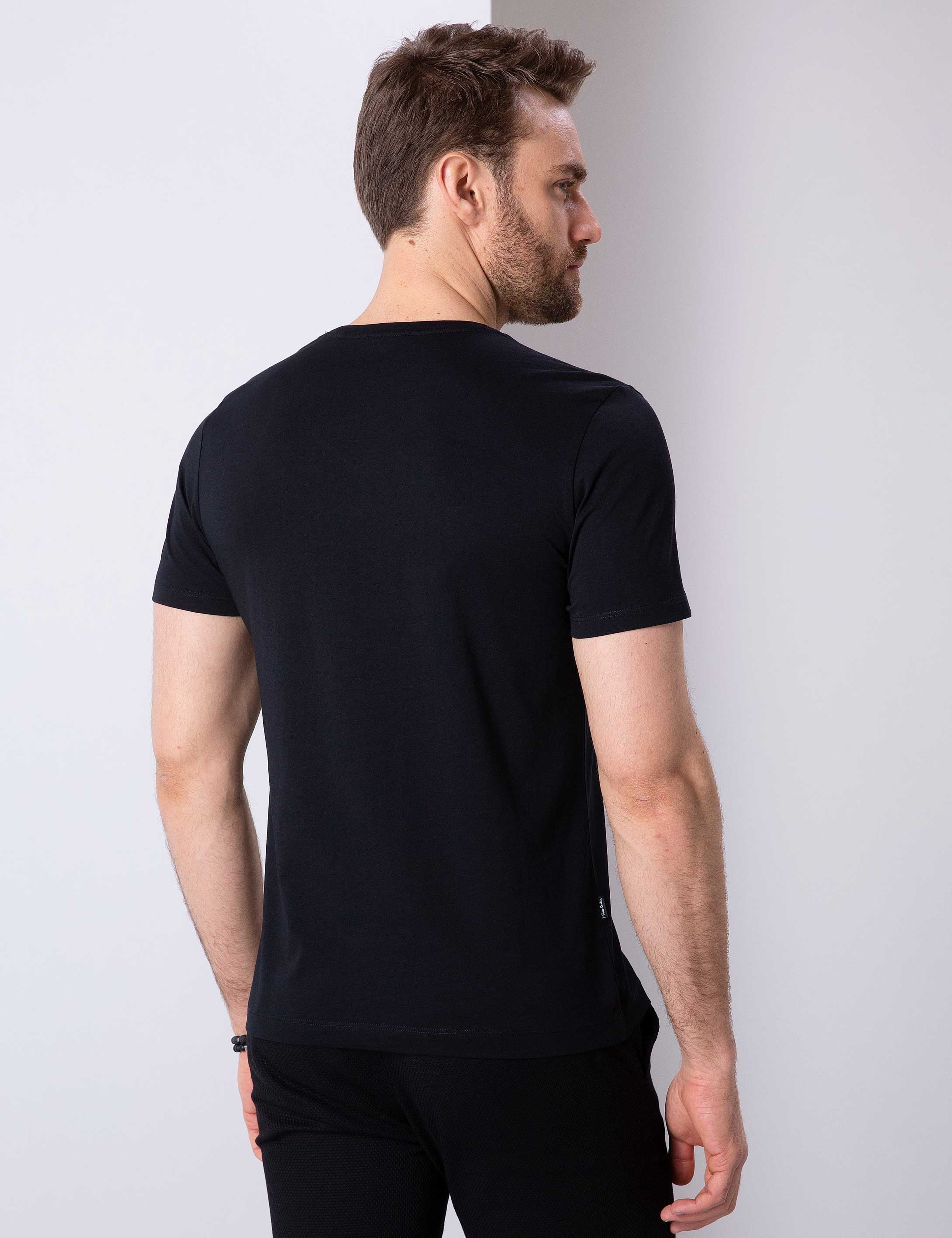 Siyah Slim Fit T-Shirt - Image 4