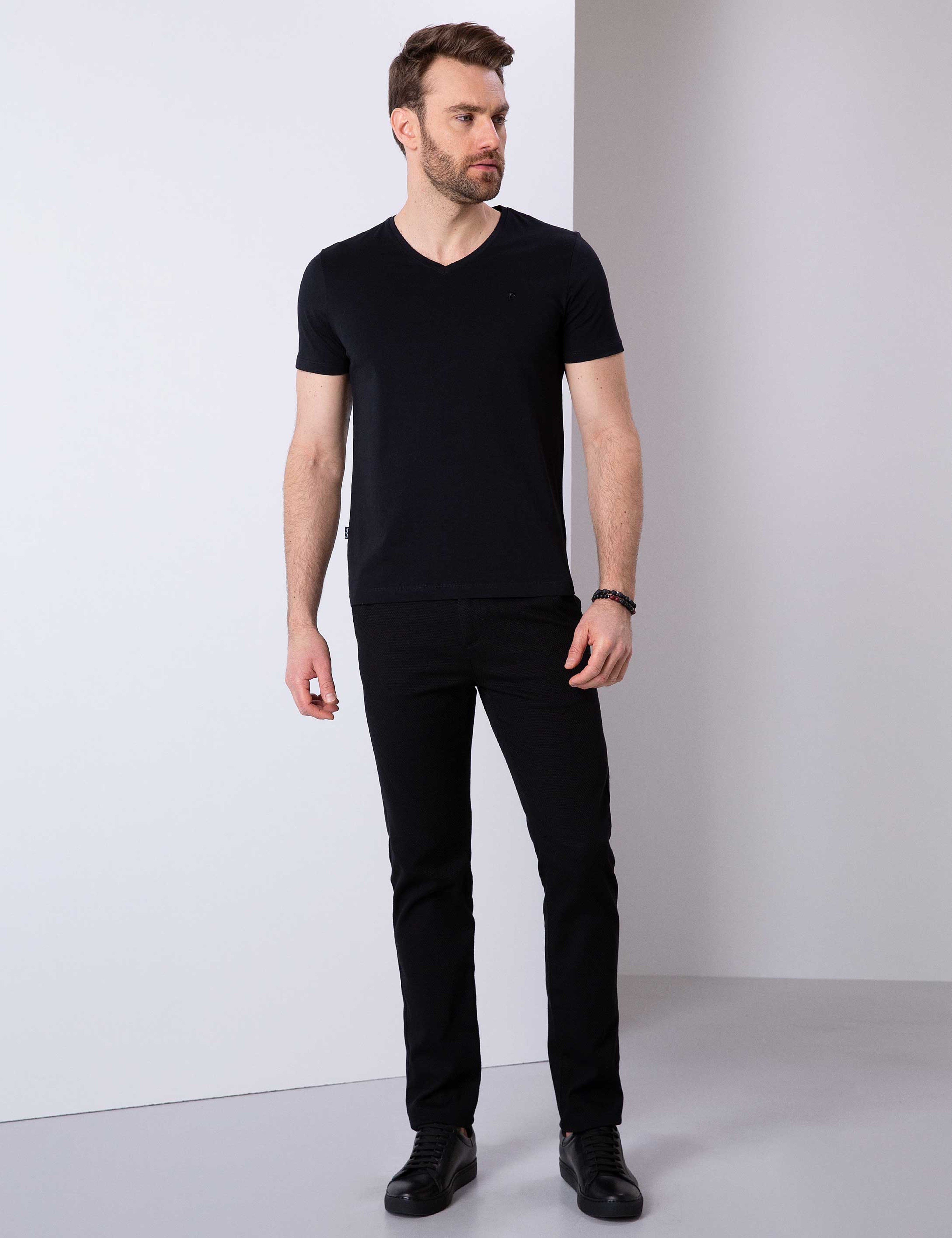 Siyah Slim Fit T-Shirt - Image 3