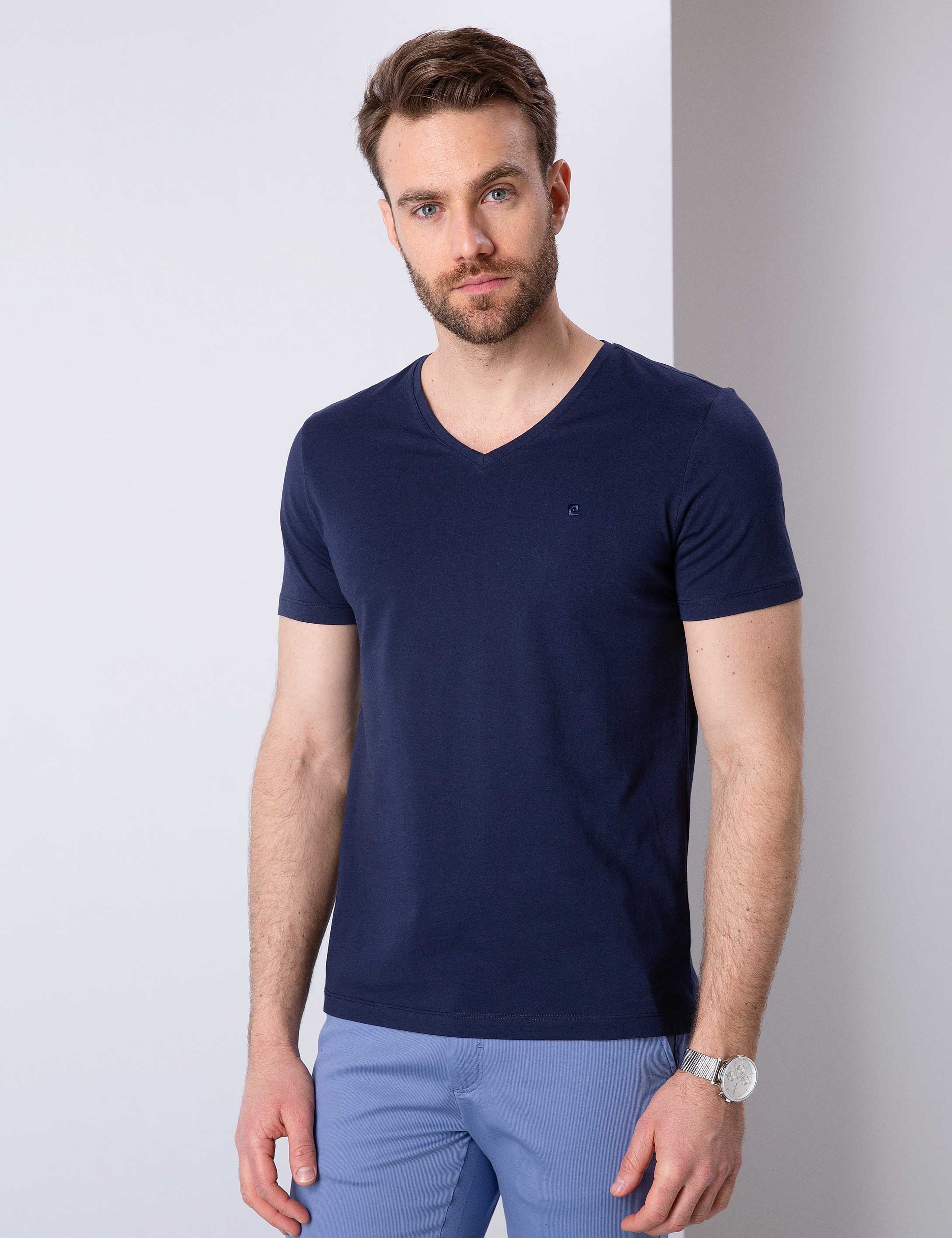 Lacivert Slim Fit T-Shirt - Image 1