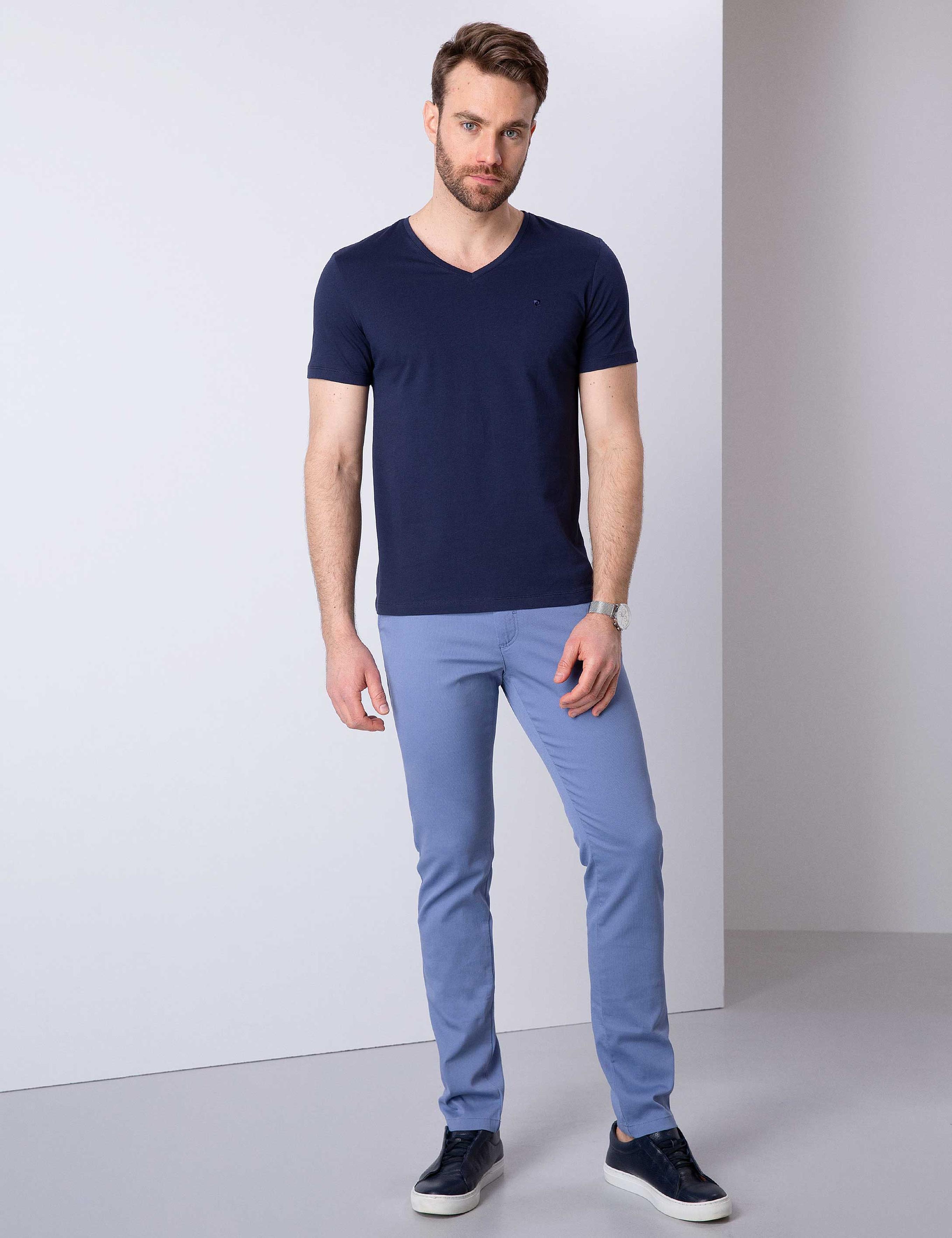 Lacivert Slim Fit T-Shirt