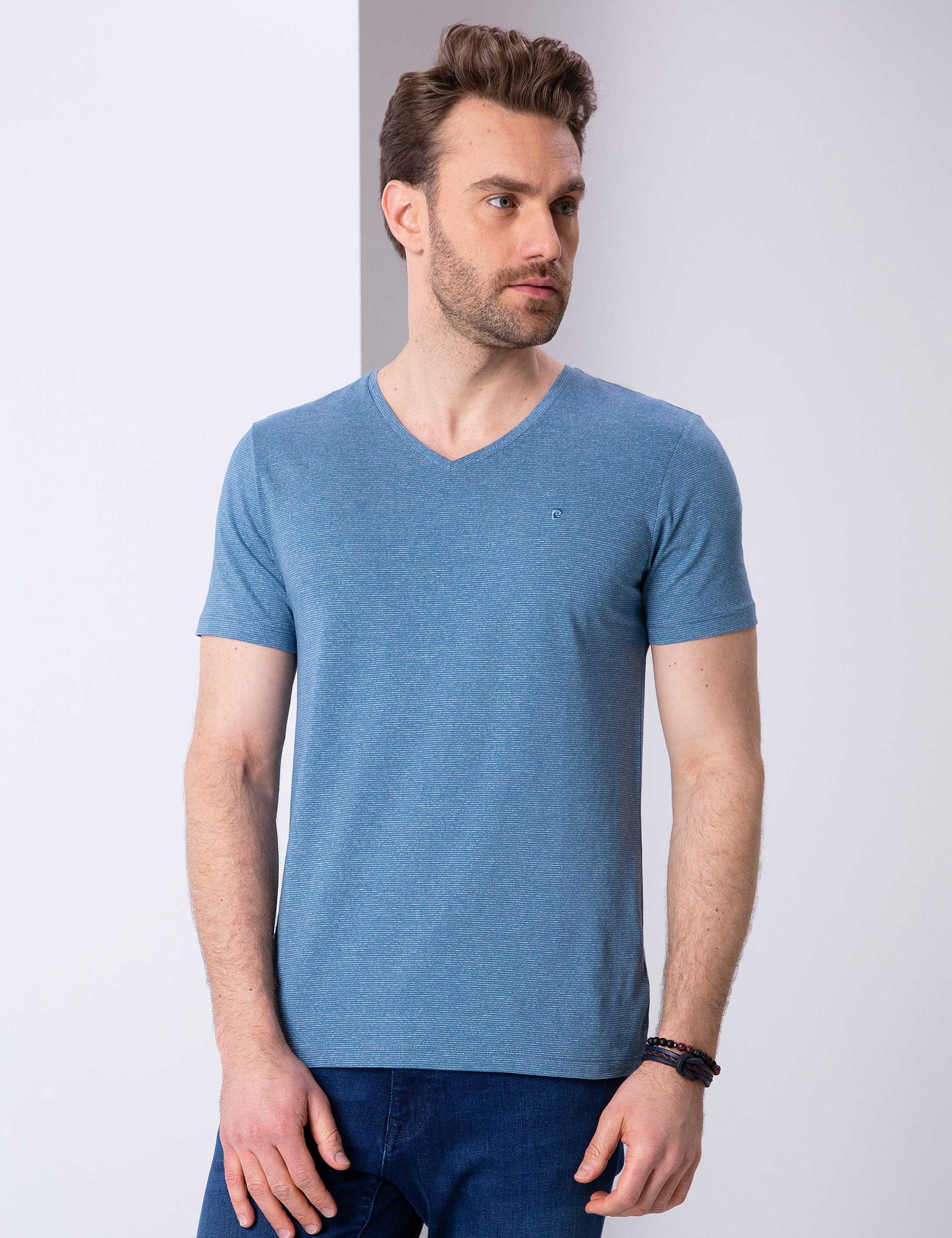 Mavi Slim Fit V Yaka T-Shirt