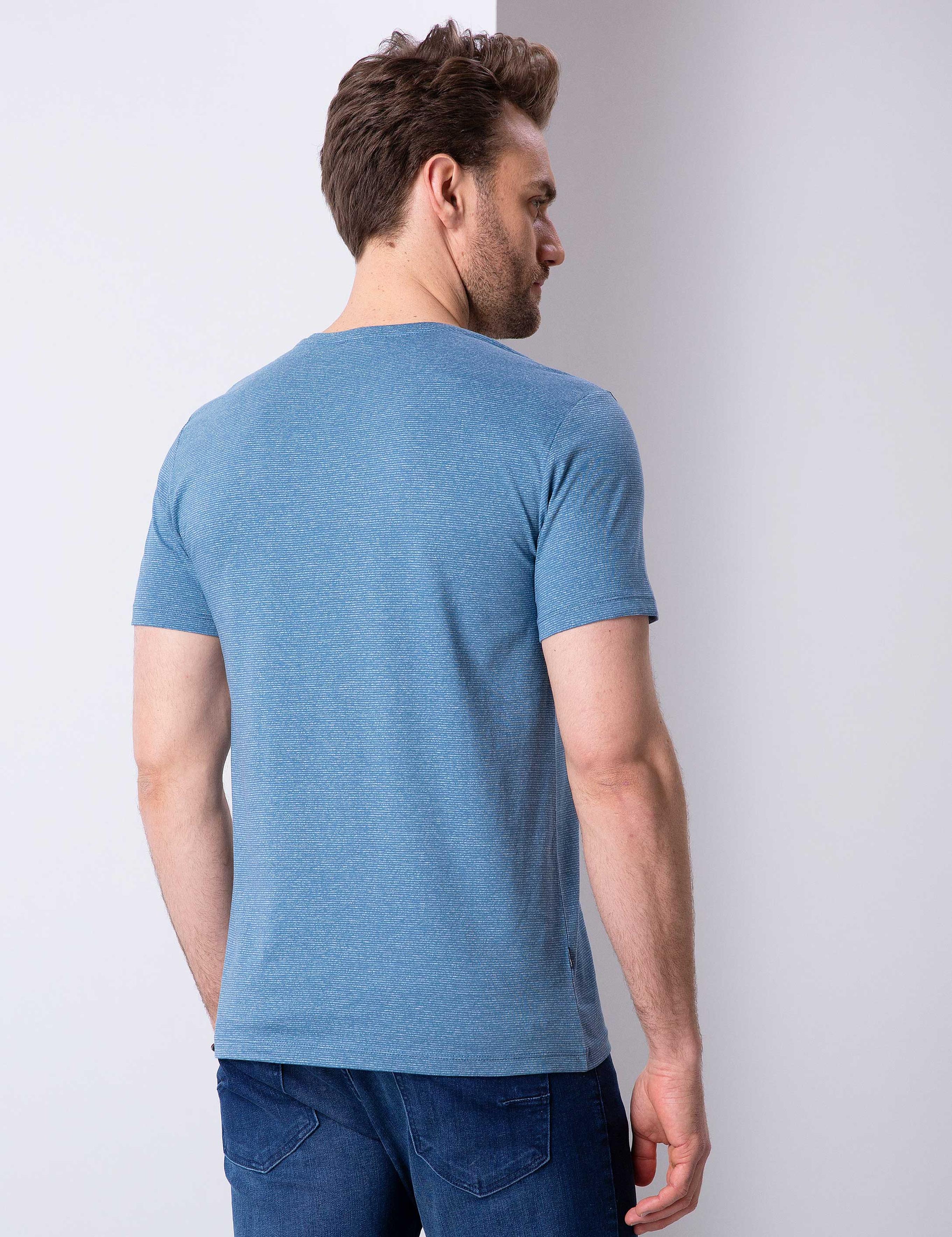 Mavi Slim Fit V Yaka T-Shirt